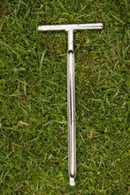 Oakfield Apparatus Compact one-piece soil probe model HA laying  in grass